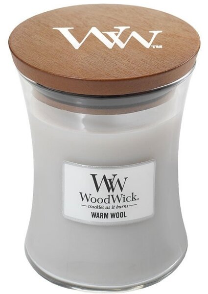 WoodWick Malá vonná svíčka Woodwick, Warm Wool