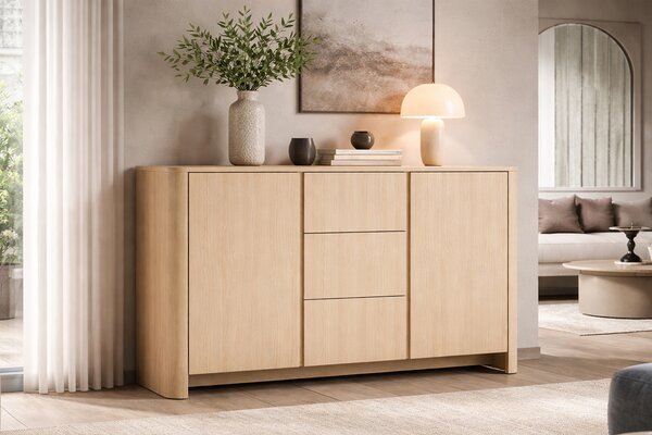 Komoda Sorrenti 168 cm se zásuvkami – dub Vicenza