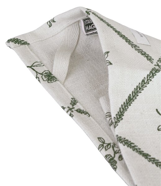 Bavlněná utěrka Lovisa Green / white