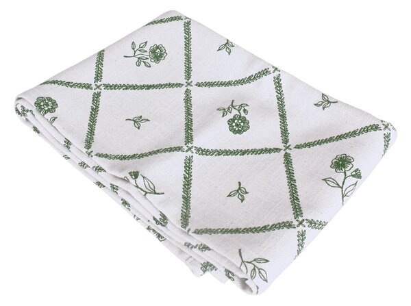 Bavlněná utěrka Lovisa Green / white