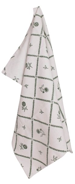 Bavlněná utěrka Lovisa Green / white