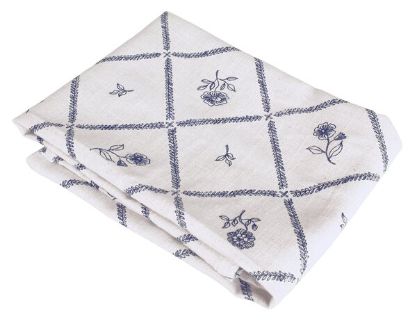 Bavlněná utěrka Lovisa Blue / white