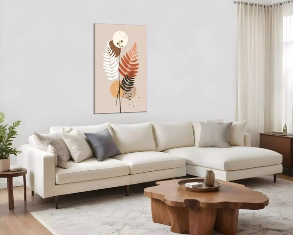 Moderní obraz Boho Hnědé listy