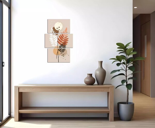 Moderní obraz Boho Hnědé listy