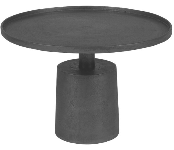 White Label Černý kovový kulatý konferenční stolek WLL MASON 60 cm