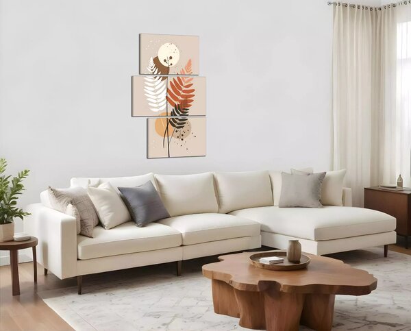 Moderní obraz Boho Hnědé listy