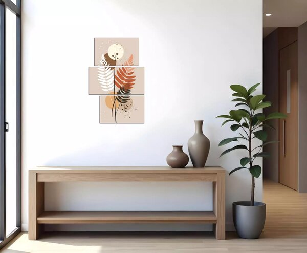Moderní obraz Boho Hnědé listy