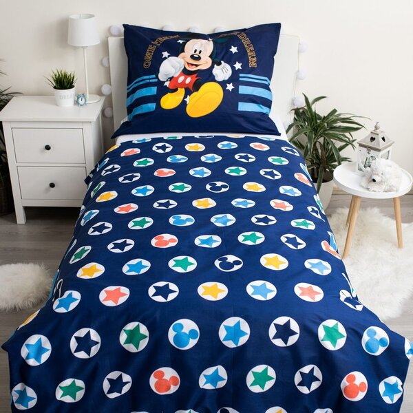 Jerry Fabrics Povlečení Mickey Team - Modrá | 140 x 200 cm / 70 x 90 cm