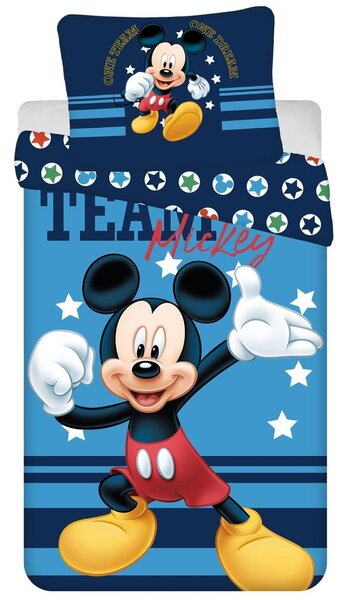 Jerry Fabrics Povlečení Mickey Team - Modrá | 140 x 200 cm / 70 x 90 cm