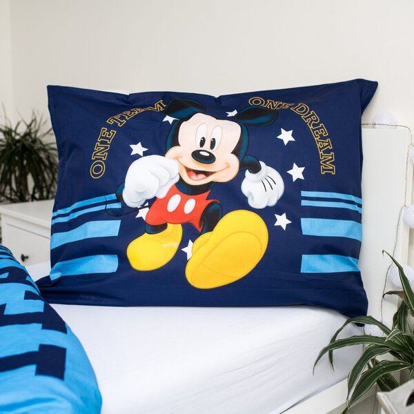 Jerry Fabrics Povlečení Mickey Team - Modrá | 140 x 200 cm / 70 x 90 cm