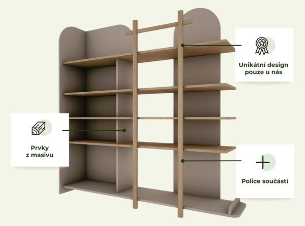 Designový regál s policemi BLOOM
