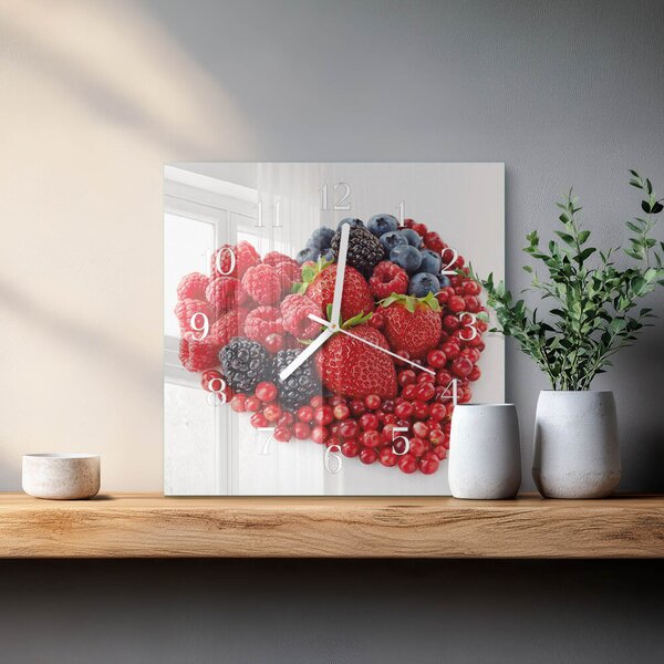 Skleněné hodiny Ovoce zskb-30x30-00089744
