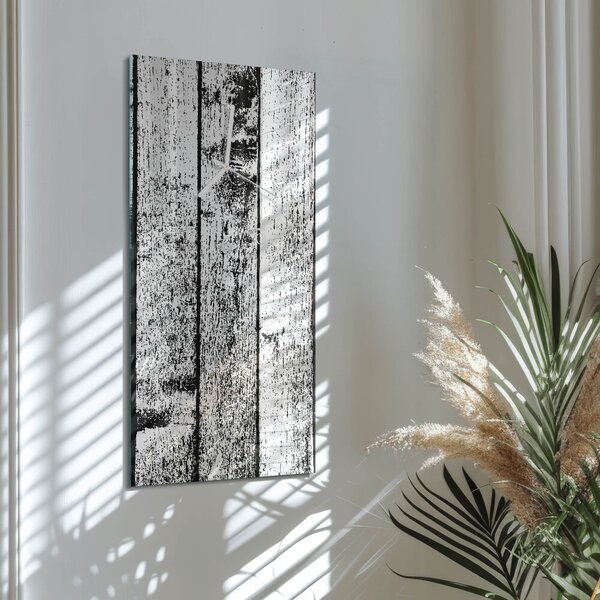 Skleněné hodiny vertikální Dřevo zsppb-30x60-00260390