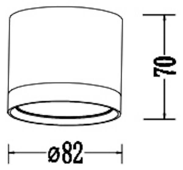 Light Prestige Kendal stropní světlo 1x7 W černá LP63311SMLBK