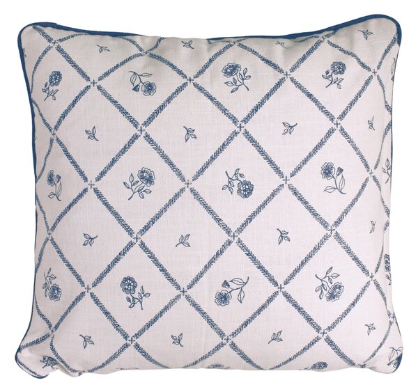 Bavlněný povlak na polštář Lovisa Blue / White 45 × 45 cm
