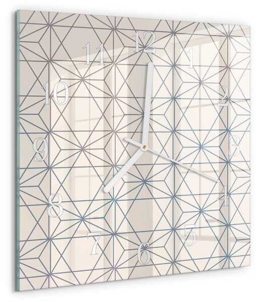 Skleněné hodiny Geometrický vzor zskb-30x30-00091697