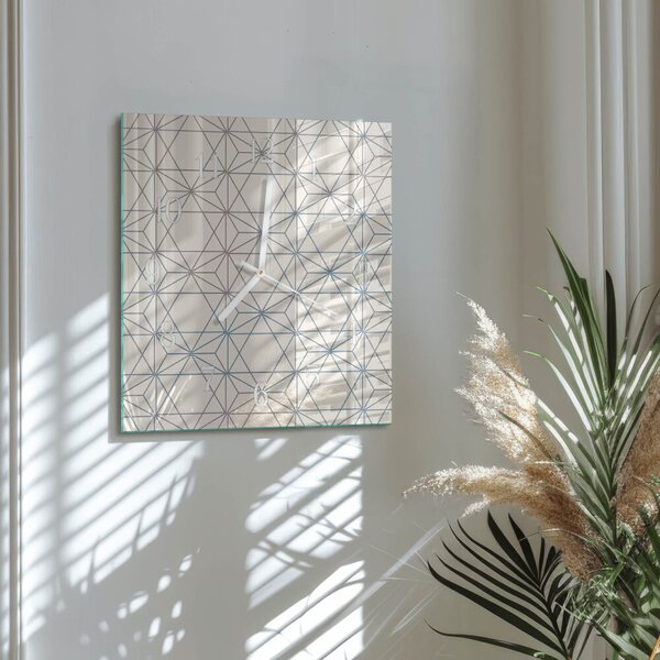 Skleněné hodiny Geometrický vzor zskb-30x30-00091697