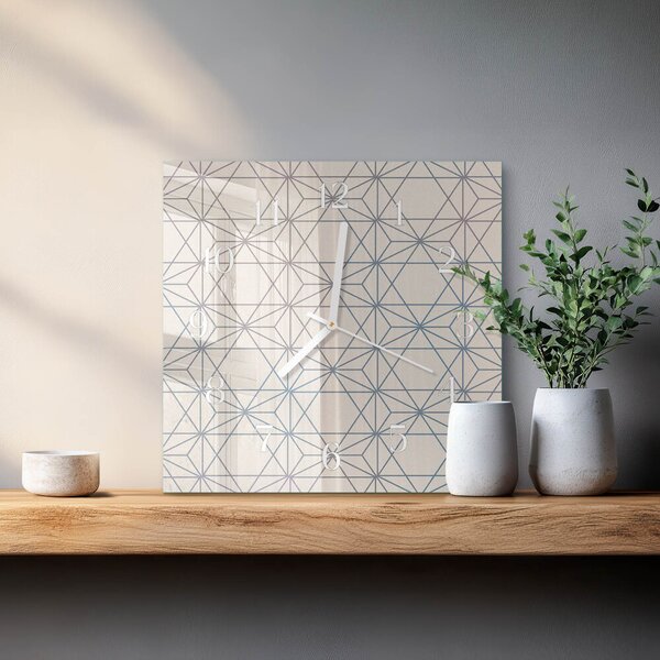 Skleněné hodiny Geometrický vzor zskb-30x30-00091697
