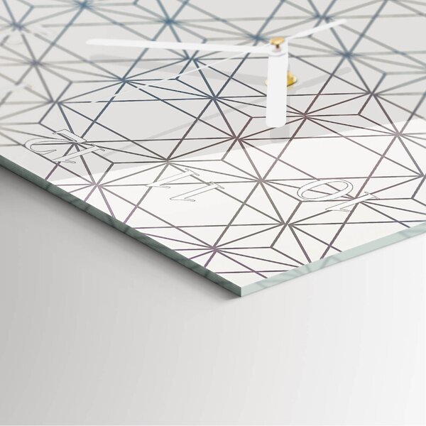 Skleněné hodiny Geometrický vzor zskb-30x30-00091697
