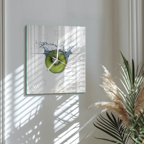 Skleněné hodiny Kiwi zskb-30x30-00089478