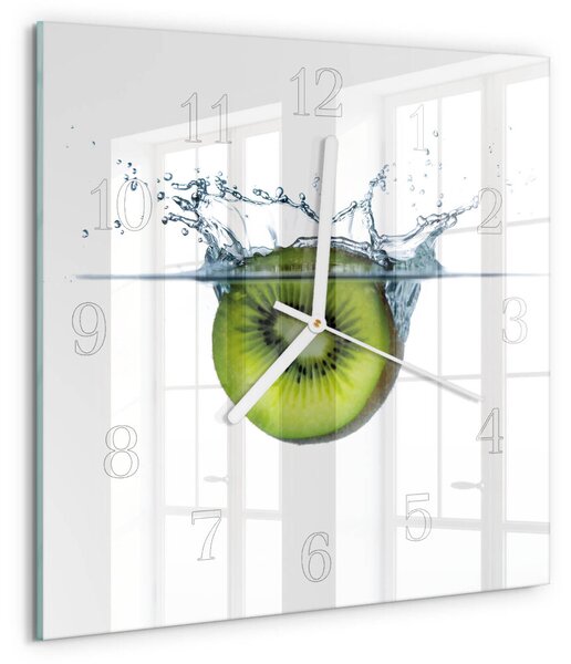 Skleněné hodiny Kiwi zskb-30x30-00089478