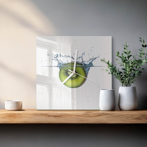 Skleněné hodiny Kiwi zskb-30x30-00089478