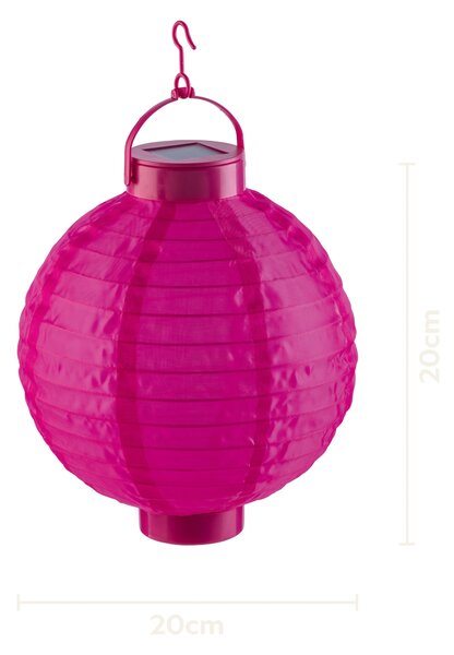 Livarno® Solární LED lampion (kulatý/růžový) (100404677003)
