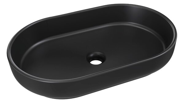 Comad Závěsná skříňka Casad Nature River s deskou a umyvadlem 80 cm dub wotan/černá