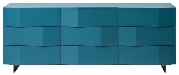 Petrolejově modrá komoda Marco Barotti Linea Diamond 180 x 45 cm