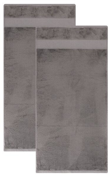 Livarno® Froté ručník, 50 x 100 cm, 600 g/m2, 2 kusy (šedá) (100405339003)