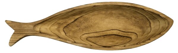 Dřevěný tác Fish Dark Natural 75 cm