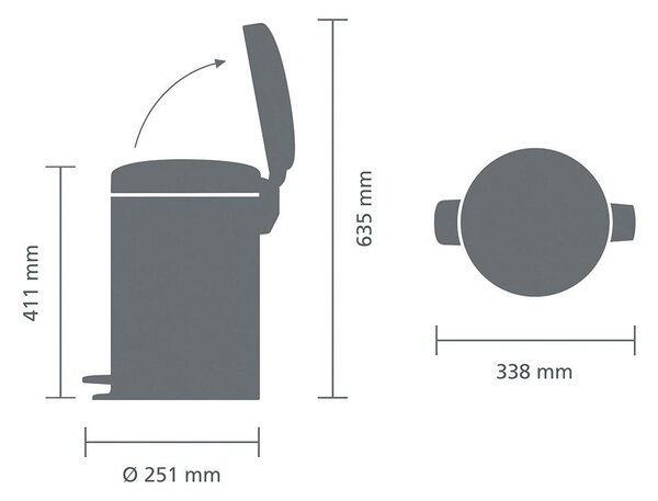 ODPADKOVÝ KOŠ 12 l Brabantia - Odpadkové koše