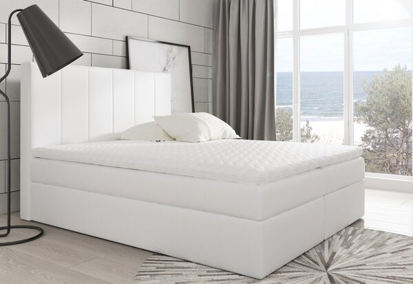 Čalouněná postel BECCA + topper, 140x200, Madryt Cayenne 21510
