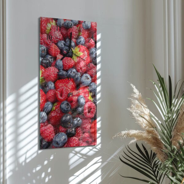 Skleněné hodiny vertikální Směs bobulí zsppc-30x60-00171440