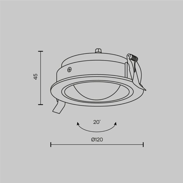 MAYTONI Vestavné svítidlo Lens 3000K 12W 70d DL105-12W3K-B