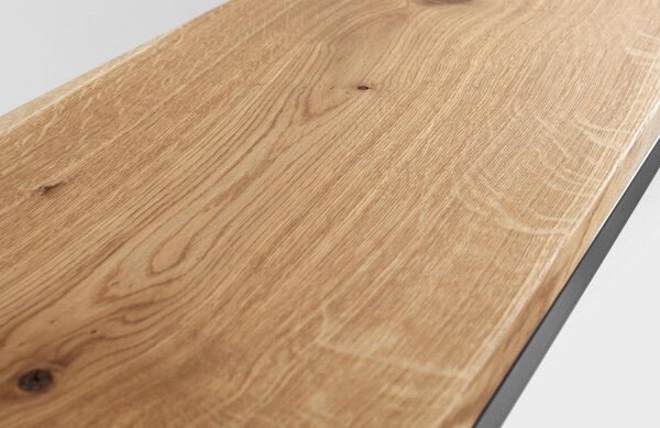 Nordic Design Dubový toaletní stolek Julia 100 x 30 cm s černou podnoží