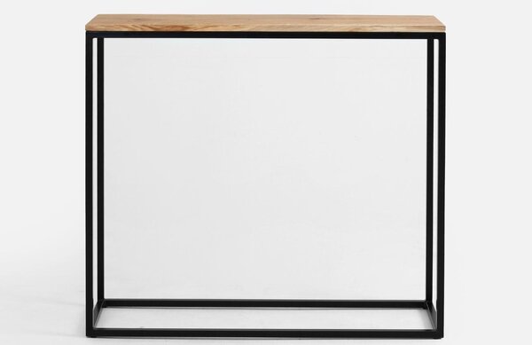 Nordic Design Dubový toaletní stolek Julia 100 x 30 cm s černou podnoží