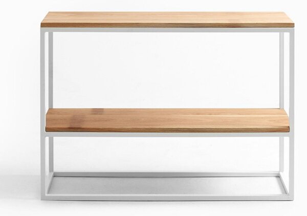 Nordic Design Dubový toaletní stolek Julia 100 x 30 cm II. s bílou podnoží