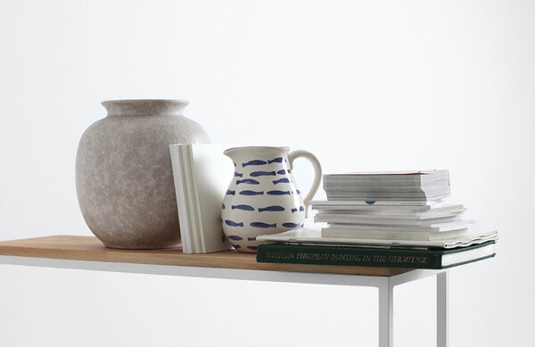 Nordic Design Dubový toaletní stolek Julia 100 x 30 cm II. s bílou podnoží