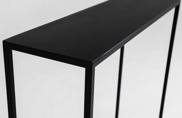 Nordic Design Černý kovový toaletní stolek Julia 100 x 30 cm