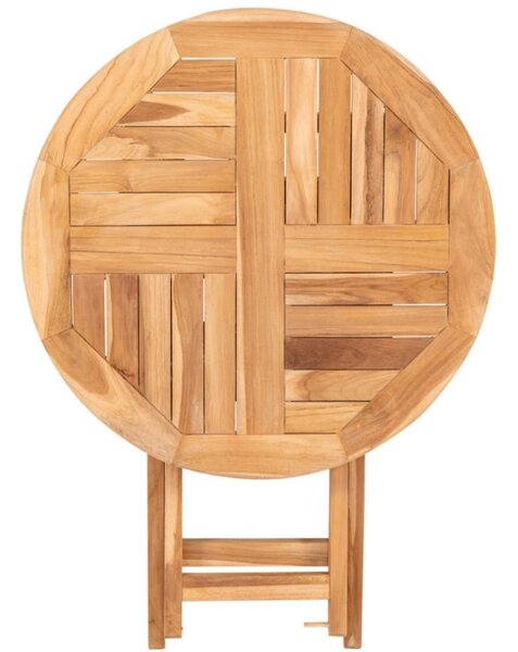 -25 % Dny MOMENTI– Nordic Living Teakový zahradní bistro stolek Koby 70 cm