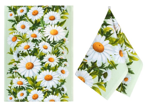 BELLATEX Kuchyňská utěrka 1 ks Zelená, Bílá, Žlutá 50x70 cm