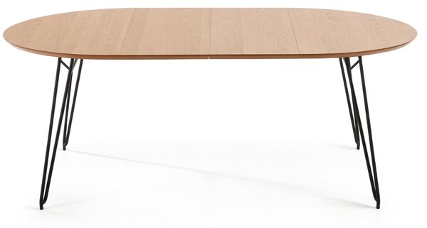 Dubový rozkládací jídelní stůl Kave Home Novac 120-200 x 120 cm