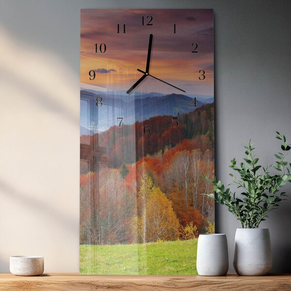 Skleněné hodiny vertikální Perspektivy zsppc-30x60-00171290