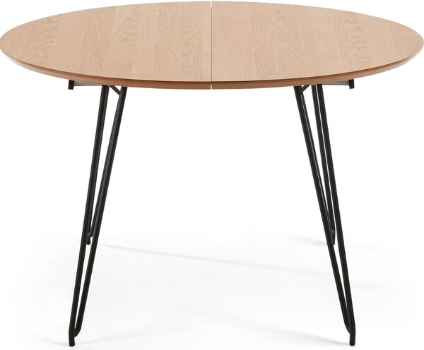 Dubový rozkládací jídelní stůl Kave Home Novac 120-200 x 120 cm