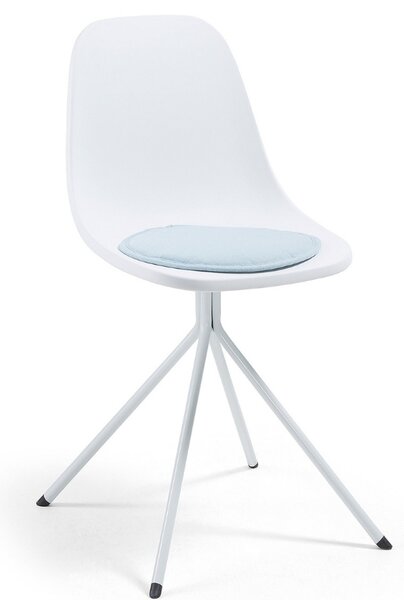 Světle modrý látkový podsedák Kave Home Silke 35 cm