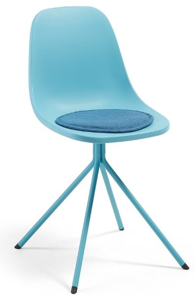 Tmavě modrý látkový podsedák Kave Home Silke 35 cm