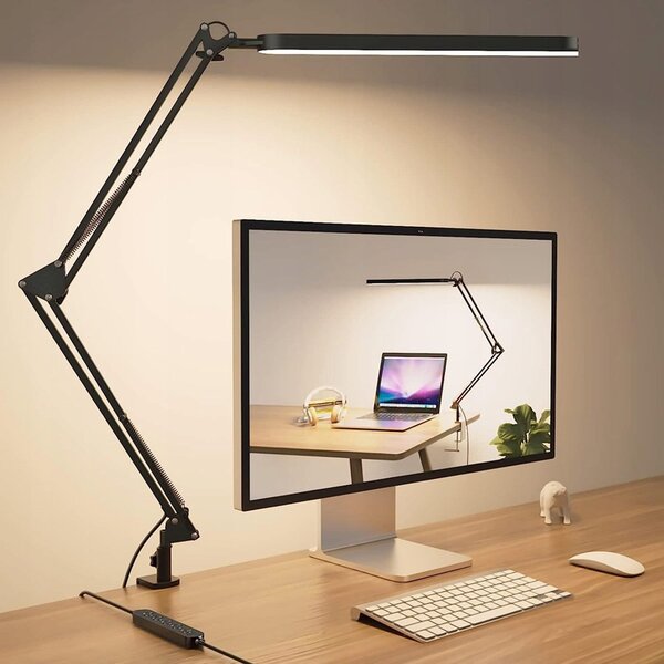 Smart LED LED stolní stmívatelná lampa CCT 10W 300Lm USB černá barva