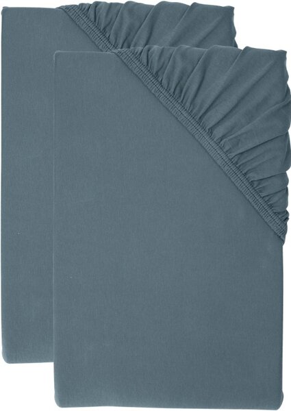 Livarno® Sada žerzejových napínacích prostěradel, 90-100 x 200 cm, 2dílná, navy modrá (800013070)