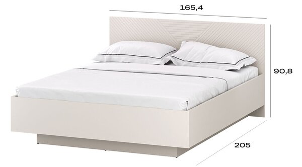Postel 160 s úložným prostorem (EO18) kašmír / dub castello Evo